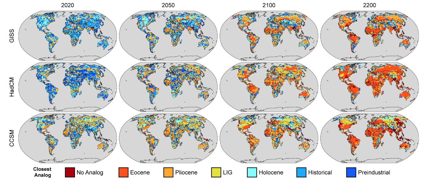 Cartina proiezioni climatiche